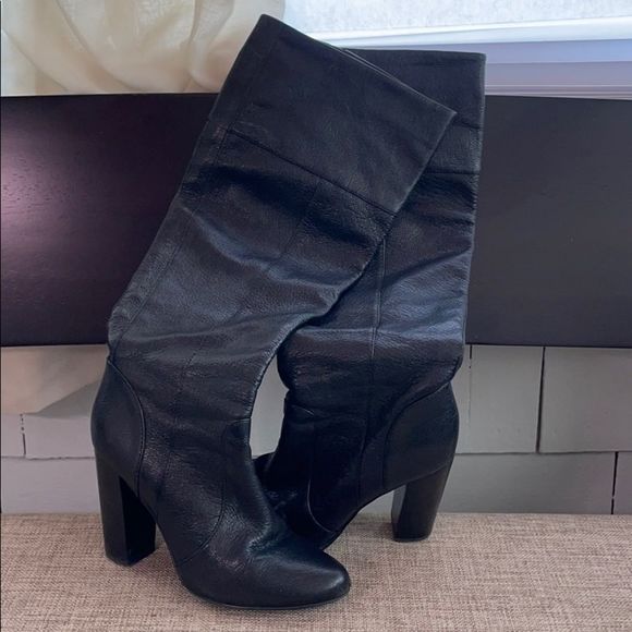 Banana Republic Mimi Leather Knee High Boots - Picture 1 of 16